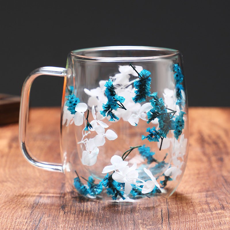 The Southern Atelier – Elegant Double-Walled Glass Mug for Floral Serenity - The Southern AtelierSKU_1775909296432_104