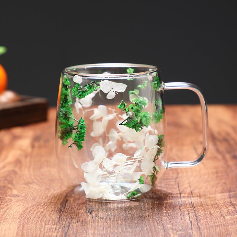 The Southern Atelier – Elegant Double-Walled Glass Mug for Floral Serenity - The Southern AtelierSKU_1775909296432_299
