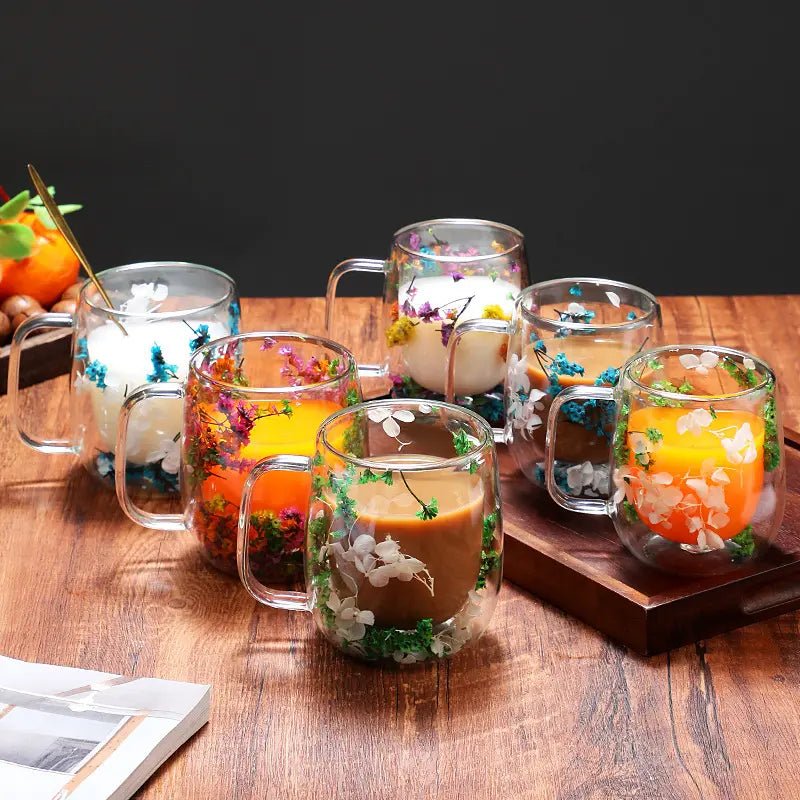 The Southern Atelier – Elegant Double-Walled Glass Mug for Floral Serenity - The Southern AtelierSKU_1775909296432_559