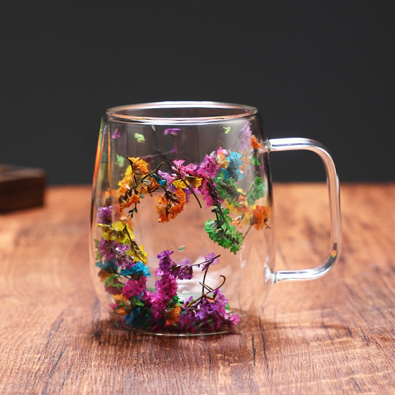 The Southern Atelier – Elegant Double-Walled Glass Mug for Floral Serenity - The Southern AtelierSKU_1775909296432_887
