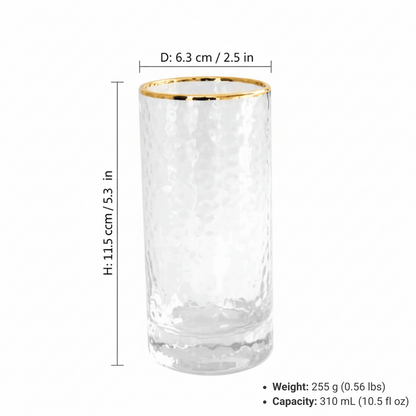 The Southern Atelier – Elegant Drinking Glass with Gold Rim Accent for a Stylish and Sophisticated Entertainment - The Southern AtelierSKU_1758918097792_819