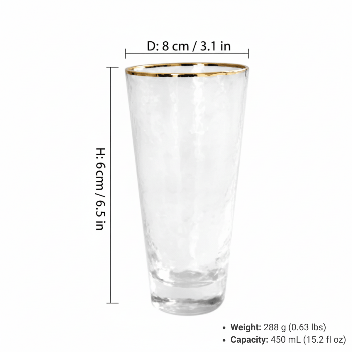 The Southern Atelier – Elegant Drinking Glass with Gold Rim Accent for a Stylish and Sophisticated Entertainment - The Southern AtelierSKU_1758918097792_819