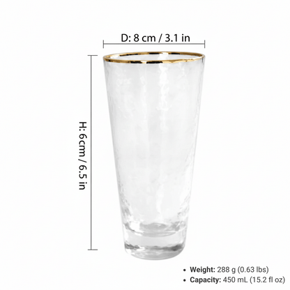The Southern Atelier – Elegant Drinking Glass with Gold Rim Accent for a Stylish and Sophisticated Entertainment - The Southern AtelierSKU_1758918097792_819