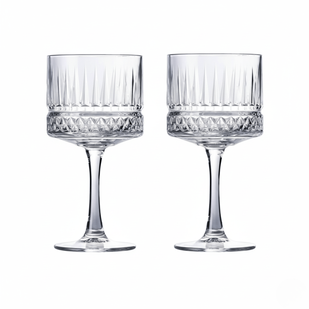 The Southern Atelier – Elegant Duo of Handcrafted Crystal Clear Cocktail Glasses for a Sophisticated Soiree - The Southern AtelierSKU_1763119267239_792