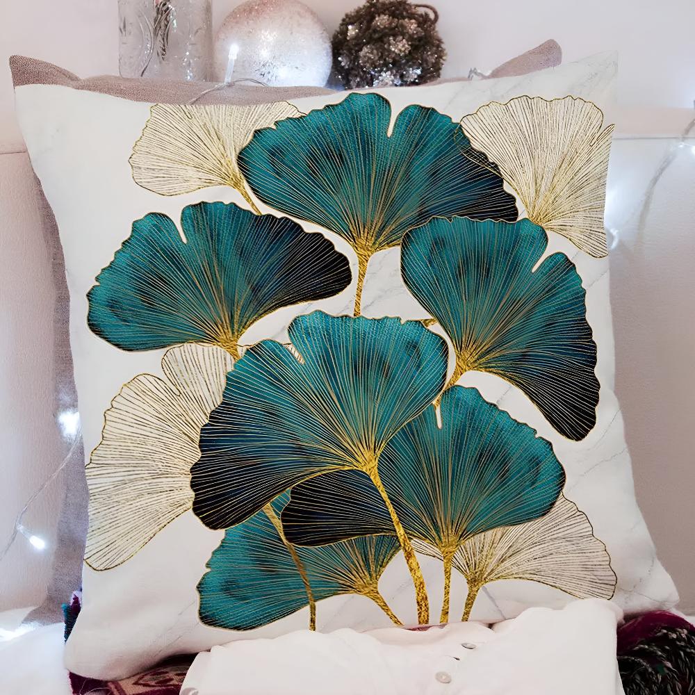 The Southern Atelier – Elegant Emerald Leaf Cushion Covers for a Serene Ambiance - The Southern AtelierSKU_1774883093615_269