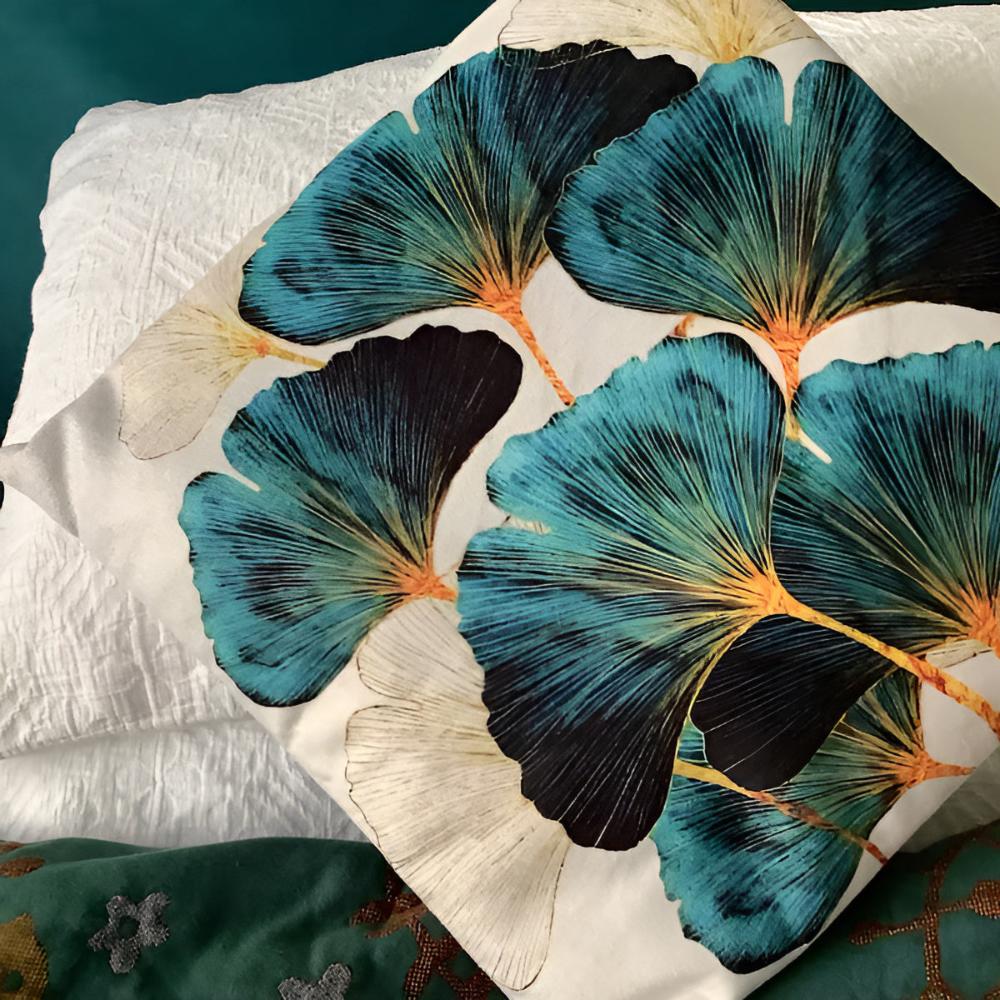 The Southern Atelier – Elegant Emerald Leaf Cushion Covers for a Serene Ambiance - The Southern AtelierSKU_1774883093615_553