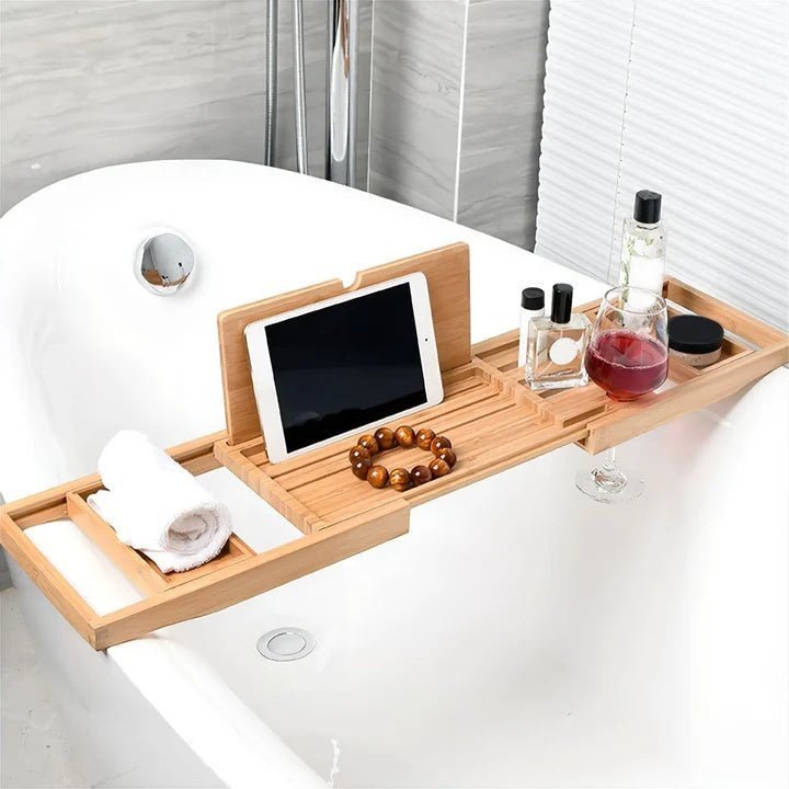 The Southern Atelier – Elegant Extendable Bamboo Bath Tray for an Organised and Relaxing Retreat - The Southern AtelierSKU_1764698638887_995