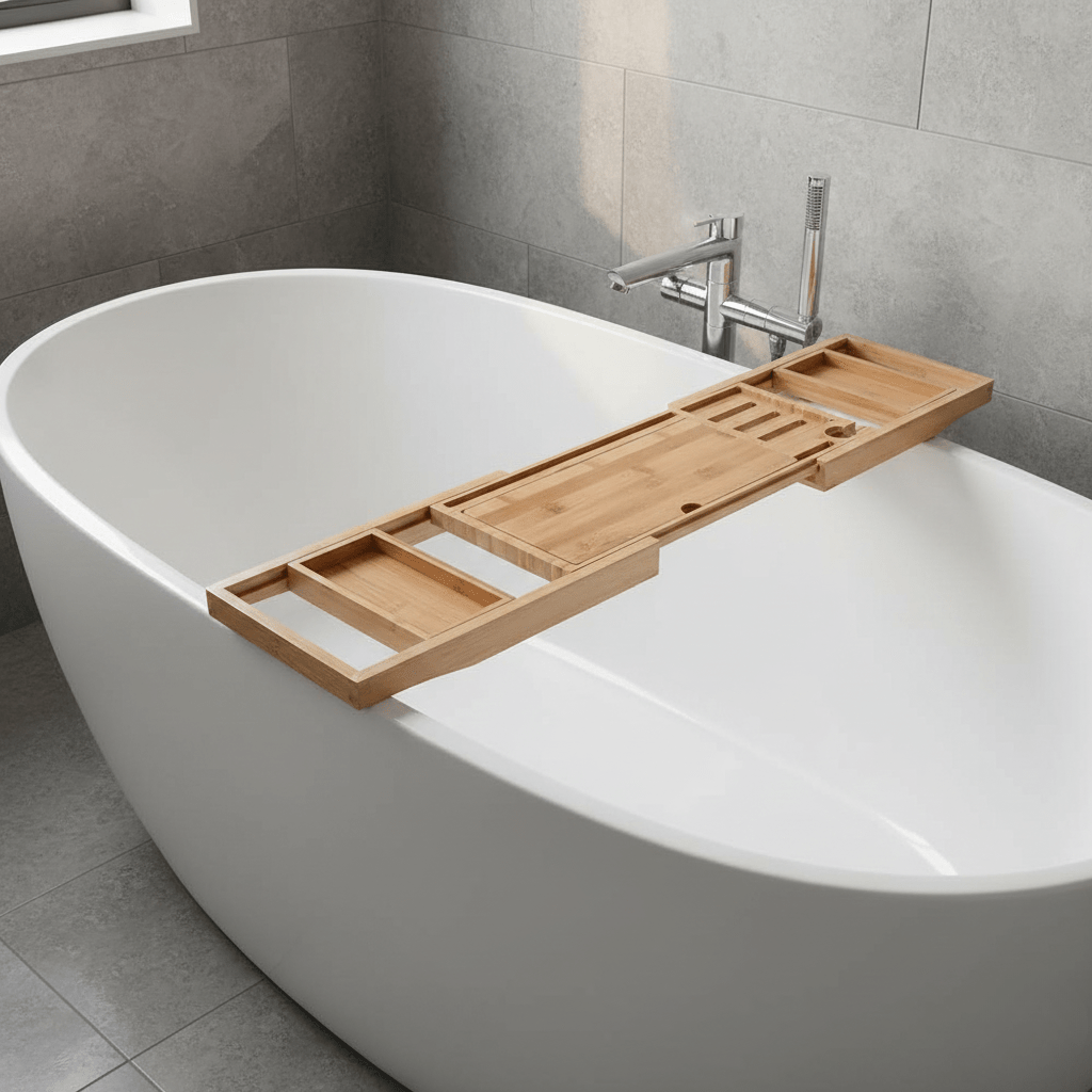 The Southern Atelier – Elegant Extendable Bamboo Bath Tray for an Organised and Relaxing Retreat - The Southern AtelierSKU_1764698638887_995