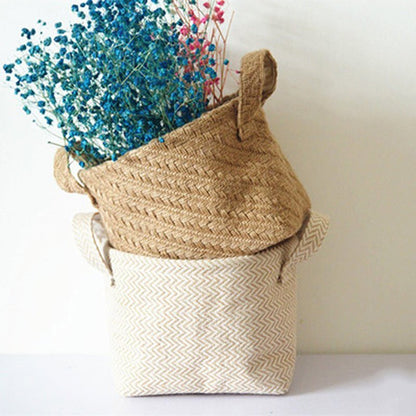 The Southern Atelier – Elegant Fabric Woven Basket in Soft Earth Hues for a Clutter - Free Space with a Touch of Style - The Southern AtelierSKU_1758918175918_84