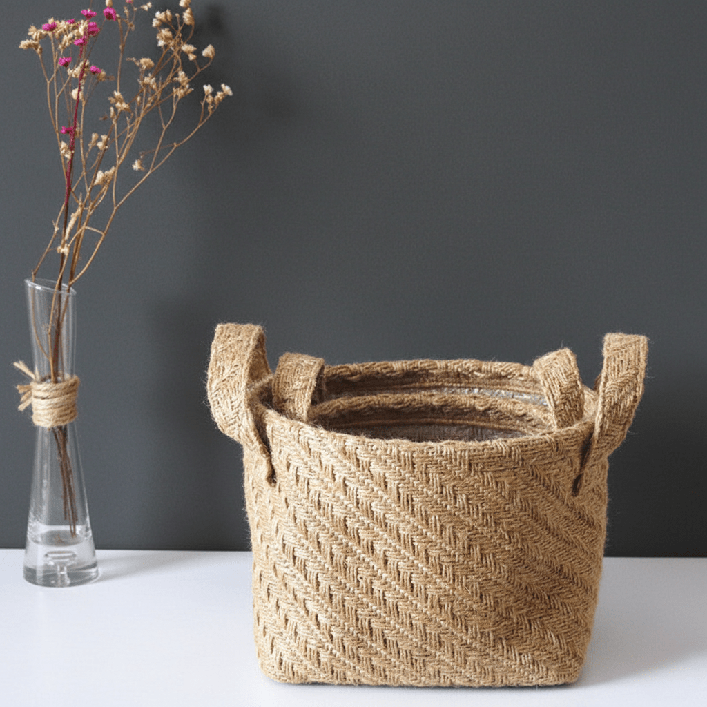 The Southern Atelier – Elegant Fabric Woven Basket in Soft Earth Hues for a Clutter - Free Space with a Touch of Style - The Southern AtelierSKU_1758918175918_84