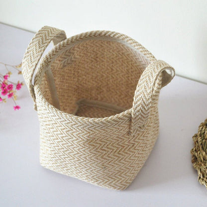 The Southern Atelier – Elegant Fabric Woven Basket in Soft Earth Hues for a Clutter - Free Space with a Touch of Style - The Southern AtelierSKU_1758918175918_84