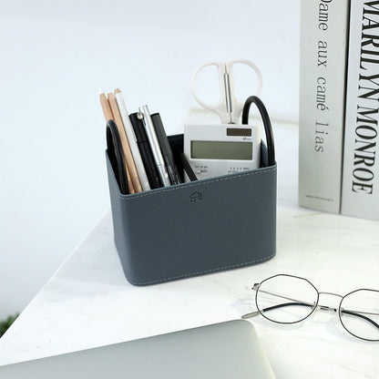 The Southern Atelier – Elegant Faux Leather Storage Basket for a Chic Organised Space - The Southern AtelierSKU_1775450104538_237