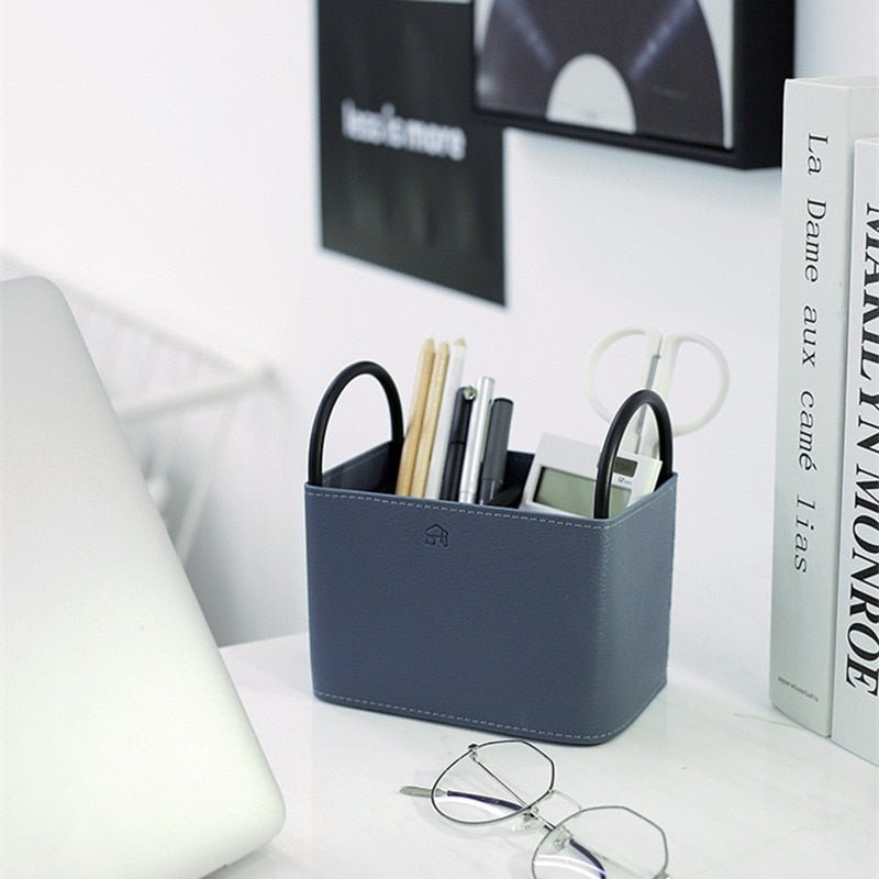 The Southern Atelier – Elegant Faux Leather Storage Basket for a Chic Organised Space - The Southern AtelierSKU_1775450104538_237
