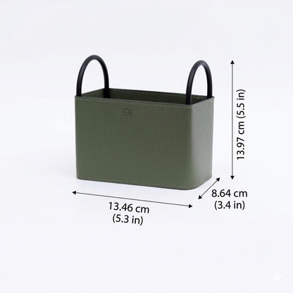The Southern Atelier – Elegant Faux Leather Storage Basket for a Chic Organised Space - The Southern AtelierSKU_1775450104538_237