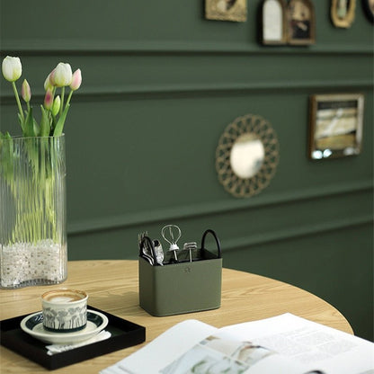 The Southern Atelier – Elegant Faux Leather Storage Basket for a Chic Organised Space - The Southern AtelierSKU_1775450104538_237