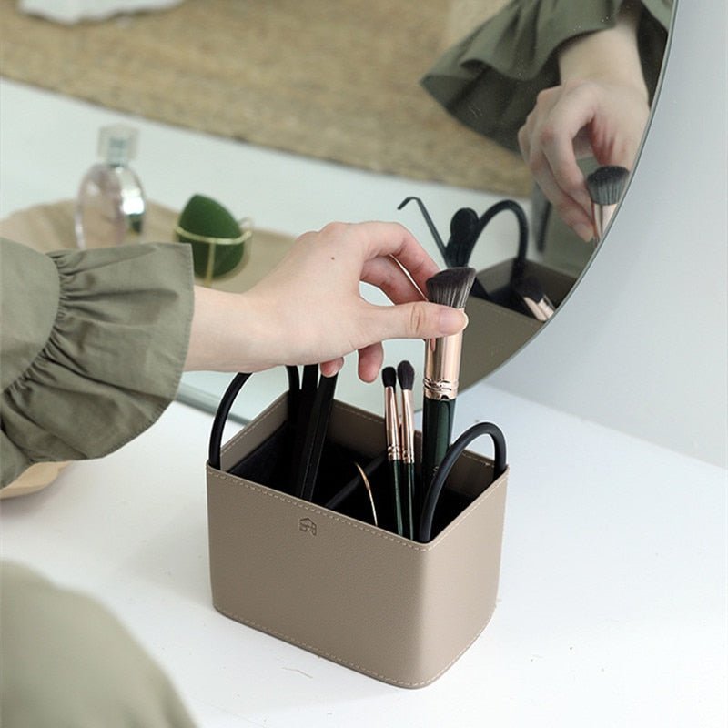 The Southern Atelier – Elegant Faux Leather Storage Basket for a Chic Organised Space - The Southern AtelierSKU_1775450104538_237