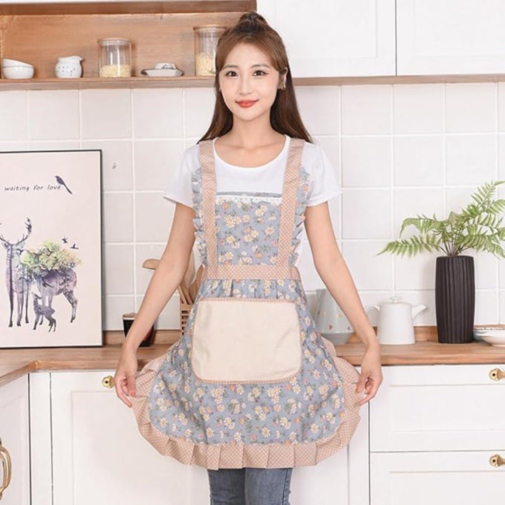 The Southern Atelier – Elegant Floral Cotton Kitchen Apron for a Charming Culinary Experience - The Southern AtelierSKU_1774883135232_704