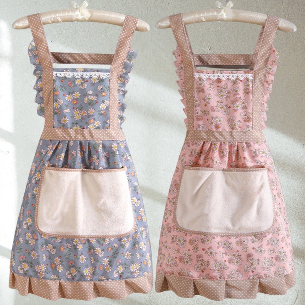 The Southern Atelier – Elegant Floral Cotton Kitchen Apron for a Charming Culinary Experience - The Southern AtelierSKU_1774883135232_704