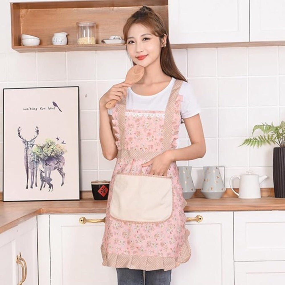 The Southern Atelier – Elegant Floral Cotton Kitchen Apron for a Charming Culinary Experience - The Southern AtelierSKU_1774883135232_704