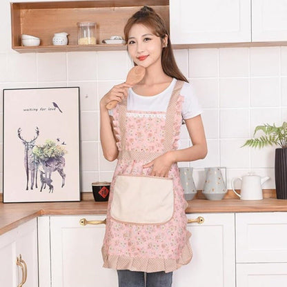 The Southern Atelier – Elegant Floral Cotton Kitchen Apron for a Charming Culinary Experience - The Southern AtelierSKU_1774883135232_704