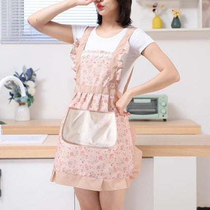 The Southern Atelier – Elegant Floral Cotton Kitchen Apron for a Charming Culinary Experience - The Southern AtelierSKU_1774883135232_704