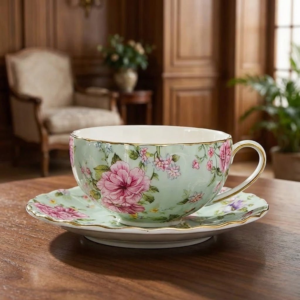 The Southern Atelier – Elegant Floral Tea Cup Set for Sophisticated Gatherings with Timeless Charm - The Southern AtelierSKU_1767876345306_740