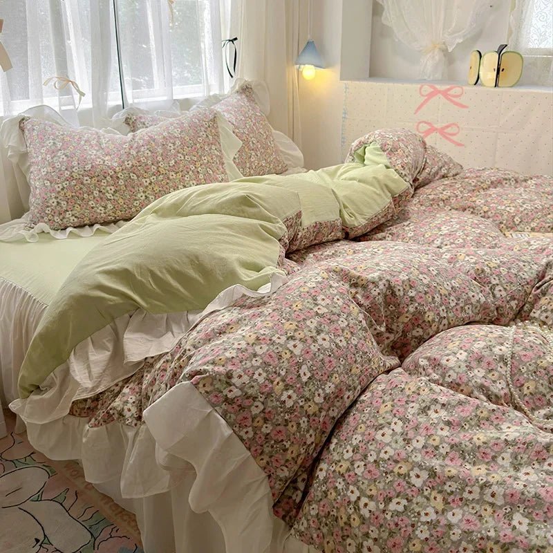 The Southern Atelier – Elegant French Washed Cotton Floral Quilt Set for a Serene Ambiance - The Southern AtelierSKU_1769008004690_187