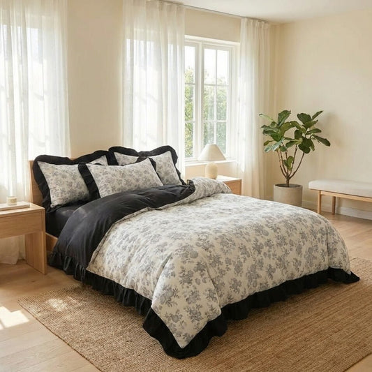 The Southern Atelier – Elegant French Washed Cotton Floral Quilt Set for a Serene Ambiance - The Southern AtelierSKU_1769008004690_246