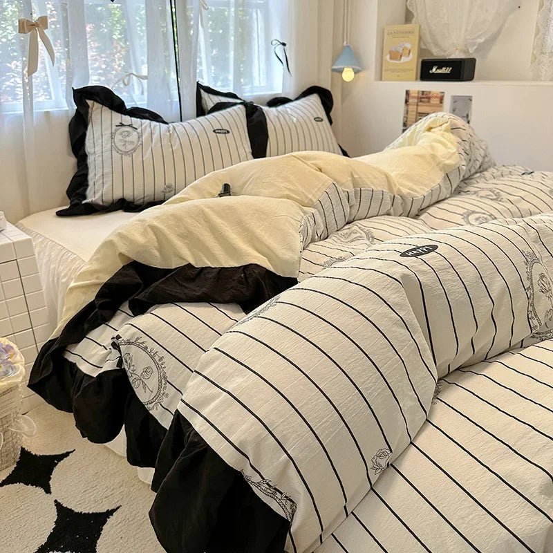 The Southern Atelier – Elegant French Washed Cotton Floral Quilt Set for a Serene Ambiance - The Southern AtelierSKU_1769008004690_246