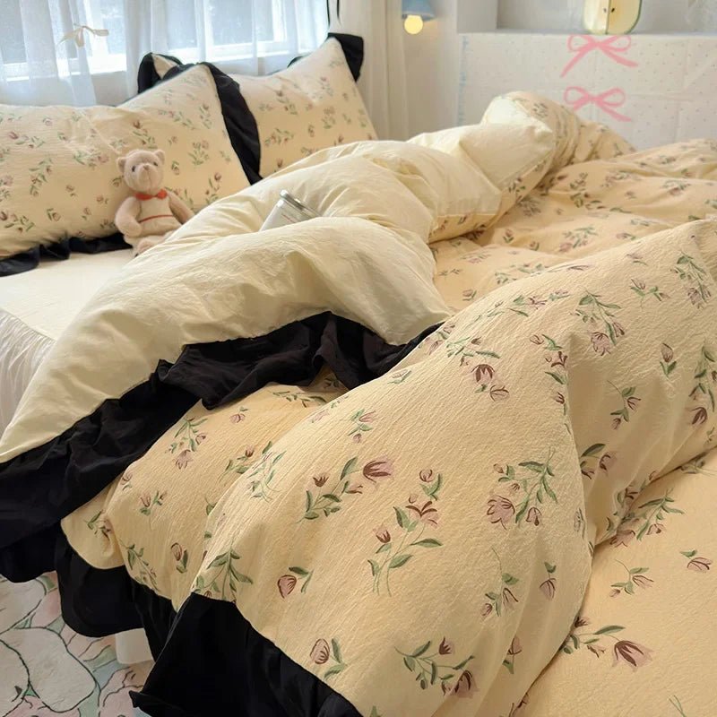 The Southern Atelier – Elegant French Washed Cotton Floral Quilt Set for a Serene Ambiance - The Southern AtelierSKU_1769008004690_340