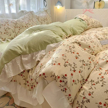 The Southern Atelier – Elegant French Washed Cotton Floral Quilt Set for a Serene Ambiance - The Southern AtelierSKU_1769008004690_358