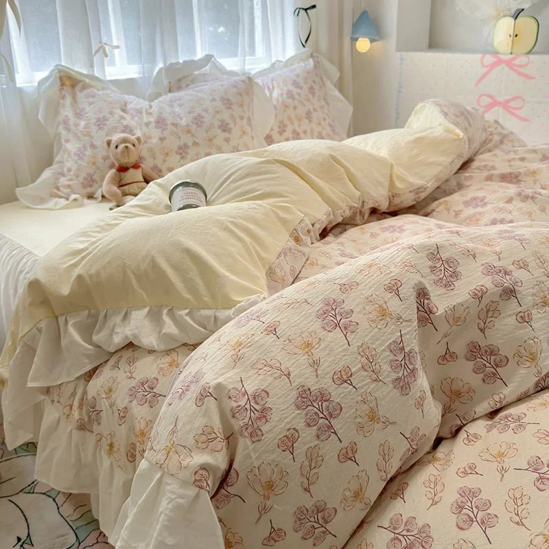 The Southern Atelier – Elegant French Washed Cotton Floral Quilt Set for a Serene Ambiance - The Southern AtelierSKU_1769008004690_54