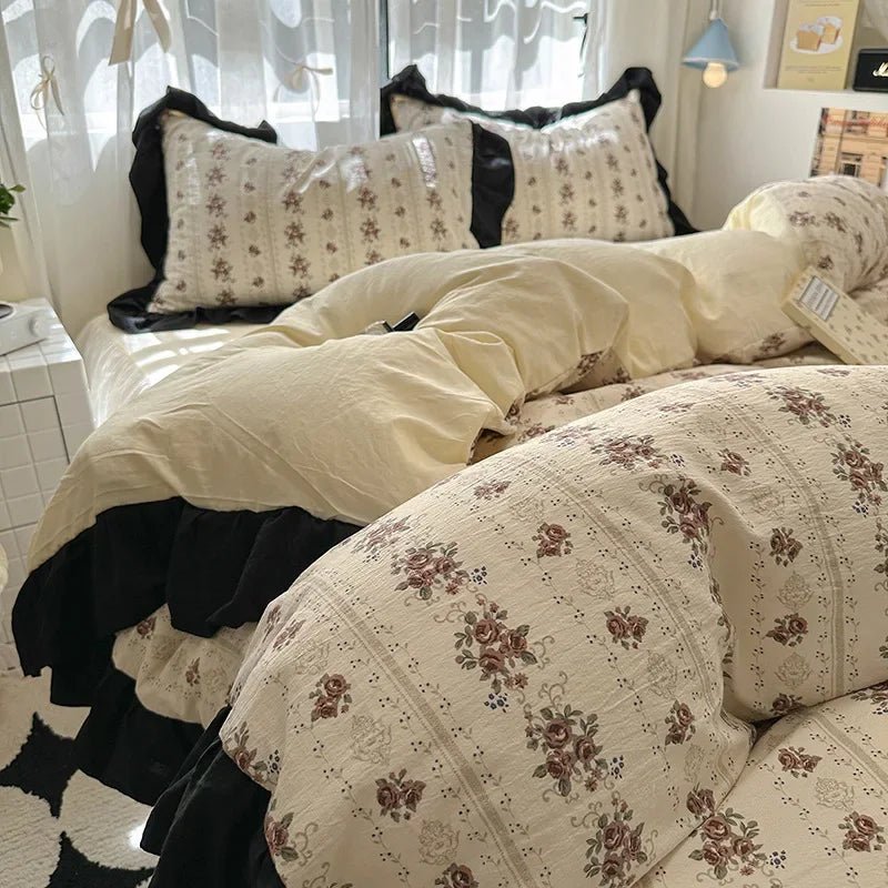 The Southern Atelier – Elegant French Washed Cotton Floral Quilt Set for a Serene Ambiance - The Southern AtelierSKU_1769008004690_622