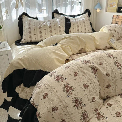 The Southern Atelier – Elegant French Washed Cotton Floral Quilt Set for a Serene Ambiance - The Southern AtelierSKU_1769008004690_622