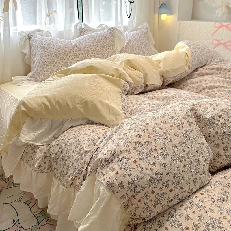 The Southern Atelier – Elegant French Washed Cotton Floral Quilt Set for a Serene Ambiance - The Southern AtelierSKU_1769008004690_79