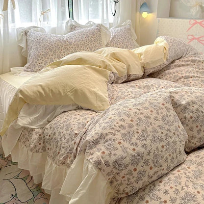 The Southern Atelier – Elegant French Washed Cotton Floral Quilt Set for a Serene Ambiance - The Southern AtelierSKU_1769008004690_79