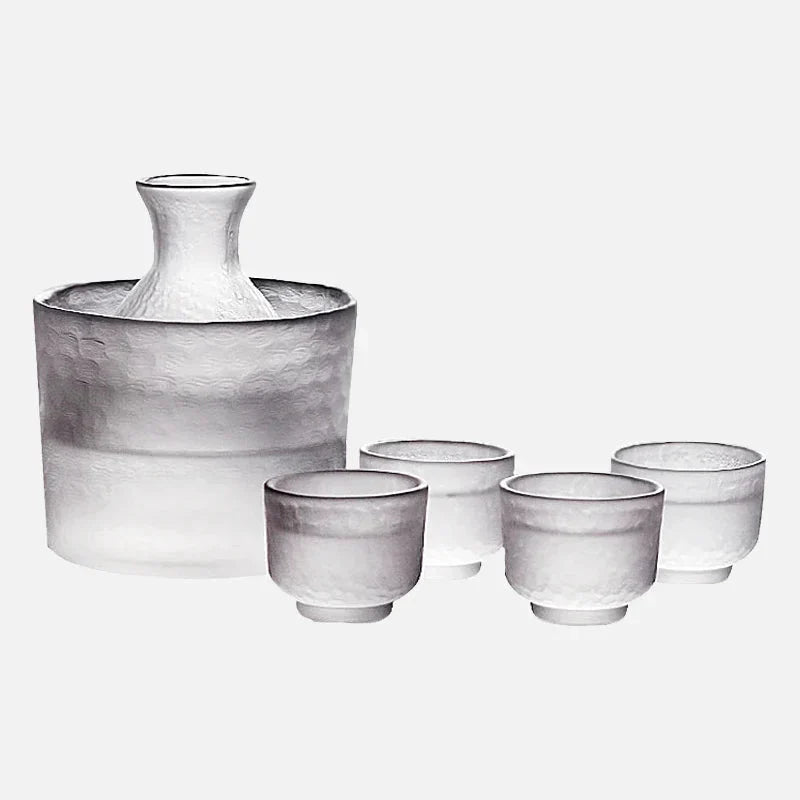 The Southern Atelier – Elegant Frosted Glass Sake Set for Sophisticated Gatherings - The Southern AtelierSKU_1763119186280_412
