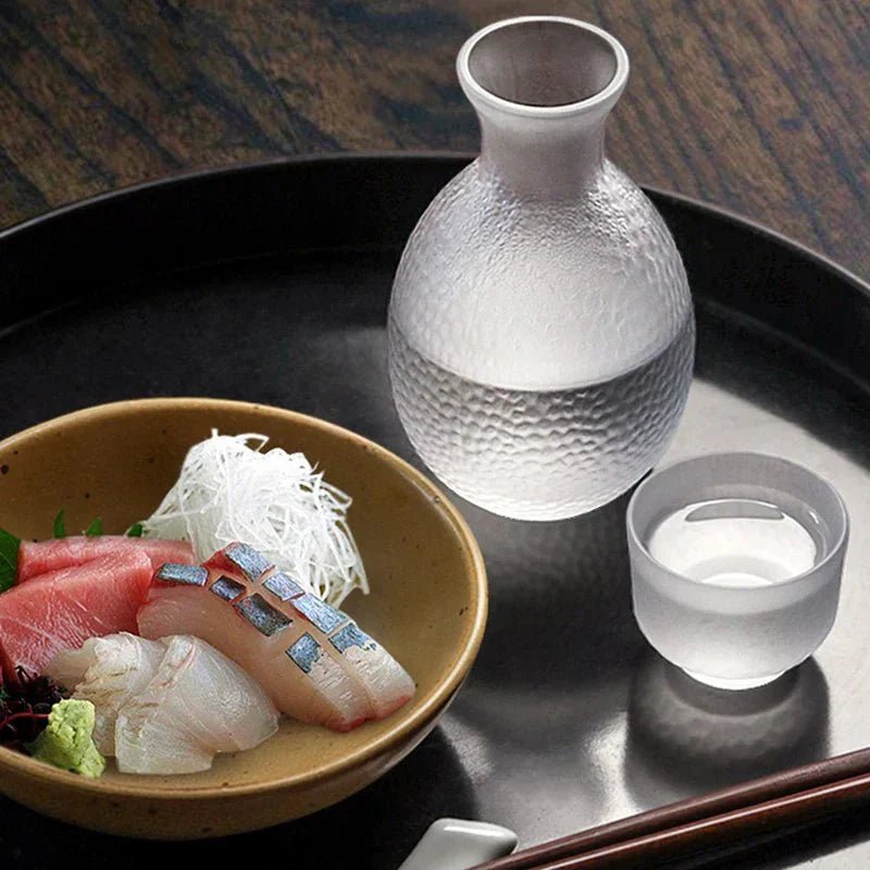 The Southern Atelier – Elegant Frosted Glass Sake Set for Sophisticated Gatherings - The Southern AtelierSKU_1763119186280_5
