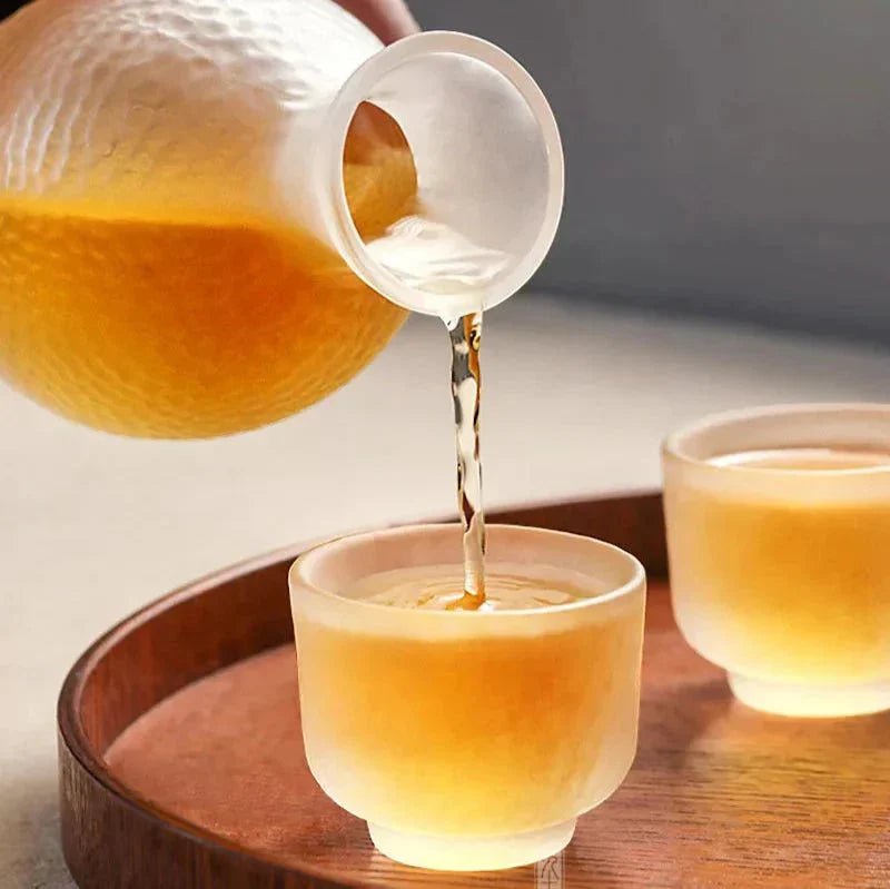 The Southern Atelier – Elegant Frosted Glass Sake Set for Sophisticated Gatherings - The Southern AtelierSKU_1763119186280_5