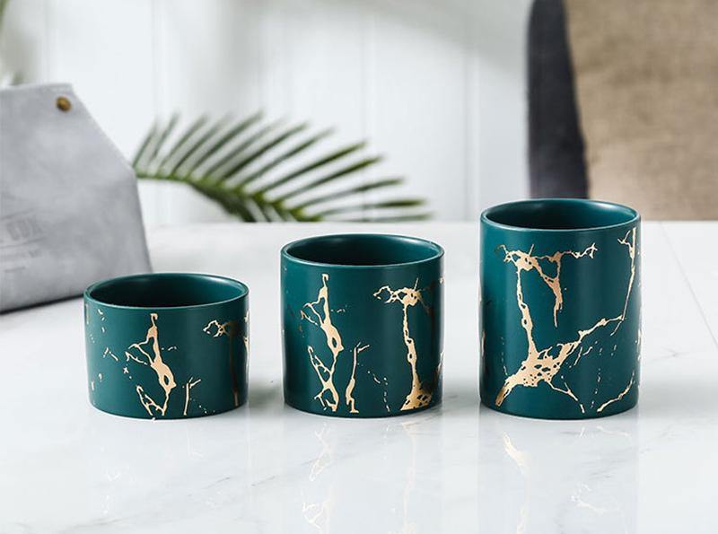 The Southern Atelier – Elegant Geometric Ceramic Planter with Stand for a Sophisticated Touch - The Southern AtelierSKU_1763119156487_307