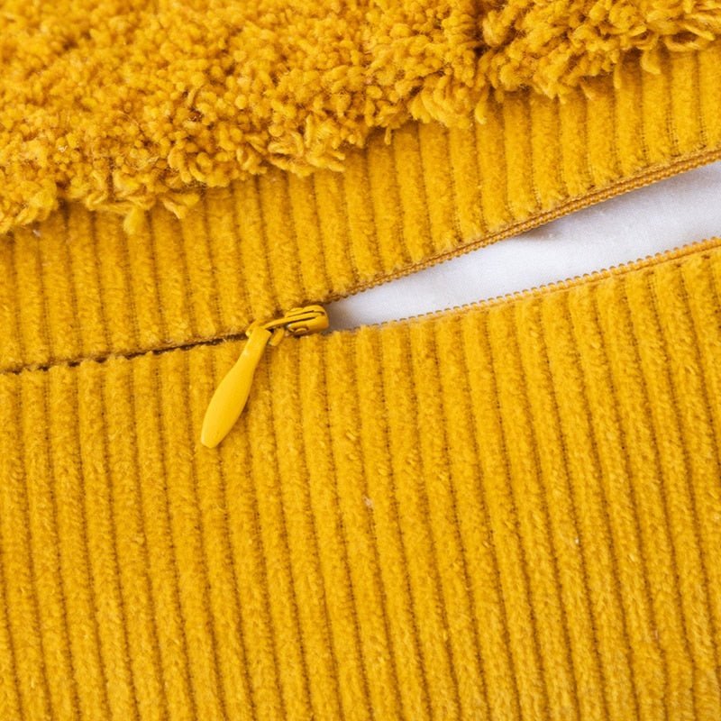 The Southern Atelier – Elegant Geometric Cotton and Corduroy Cushion Cover for a Serene Ambiance - The Southern AtelierSKU_1763118662021_277