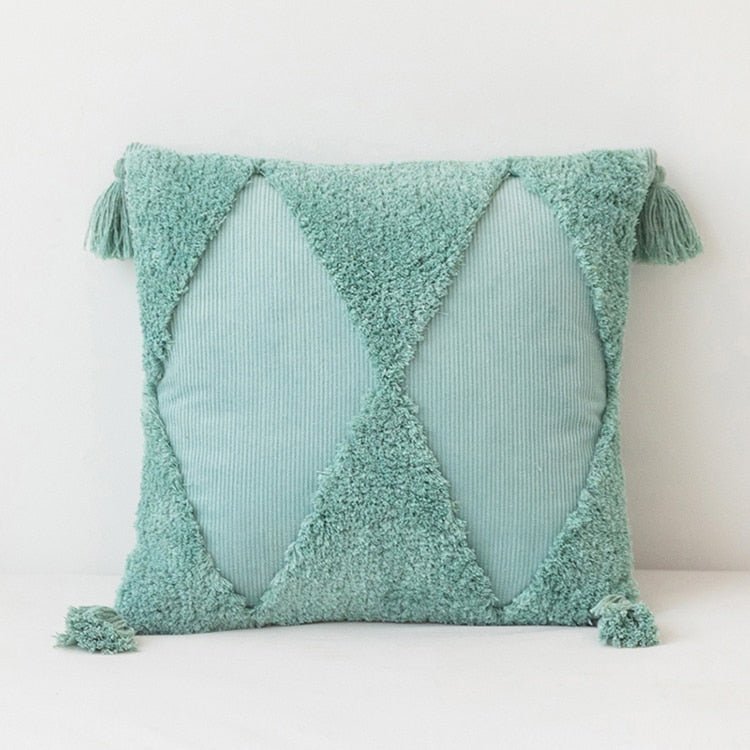 The Southern Atelier – Elegant Geometric Cotton and Corduroy Cushion Cover for a Serene Ambiance - The Southern AtelierSKU_1763118662021_277
