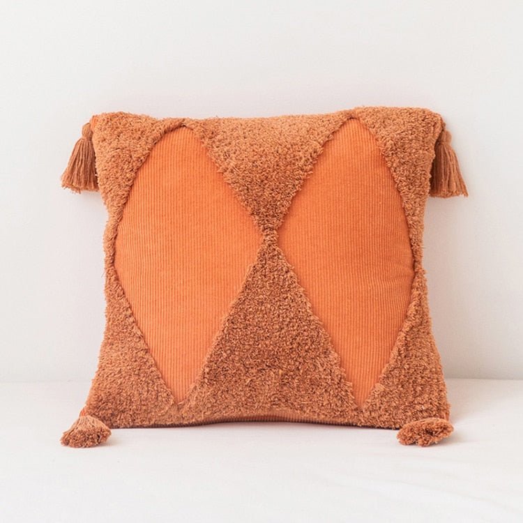 The Southern Atelier – Elegant Geometric Cotton and Corduroy Cushion Cover for a Serene Ambiance - The Southern AtelierSKU_1763118662021_478