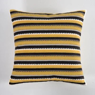 The Southern Atelier – Elegant Geometric Cotton Cushion Cover in Yellow and Grey Motif for a Warm Ambiance - The Southern AtelierSKU_1767876326351_188