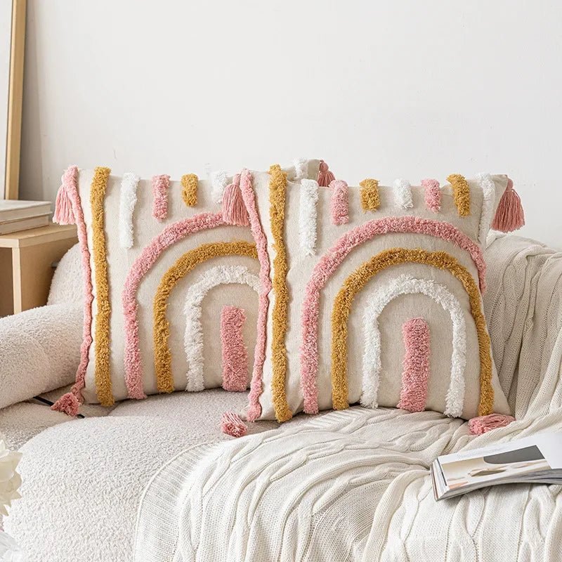 The Southern Atelier – Elegant Geometric Cushion Cover in Blush Pink for a Chic Living Space - The Southern AtelierSKU_1766400545154_984