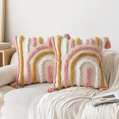 The Southern Atelier – Elegant Geometric Cushion Cover in Blush Pink for a Chic Living Space - The Southern AtelierSKU_1766400545154_984