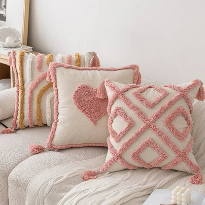 The Southern Atelier – Elegant Geometric Cushion Cover in Blush Pink for a Chic Living Space - The Southern AtelierSKU_1766400545154_984