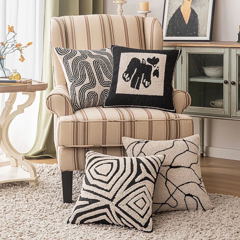The Southern Atelier – Elegant Geometric Tufted Cushion Cover for Contemporary Living Spaces with Timeless Charm - The Southern AtelierSKU_1767876333176_718