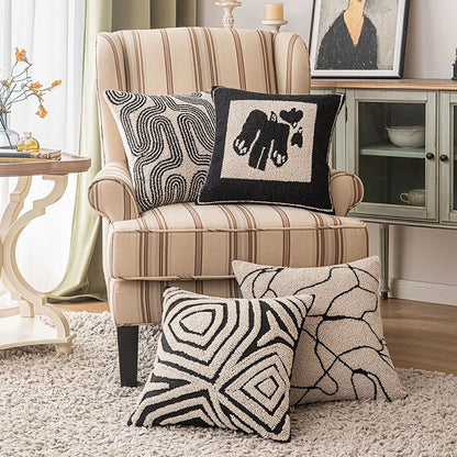 The Southern Atelier – Elegant Geometric Tufted Cushion Cover for Contemporary Living Spaces with Timeless Charm - The Southern AtelierSKU_1767876333176_718