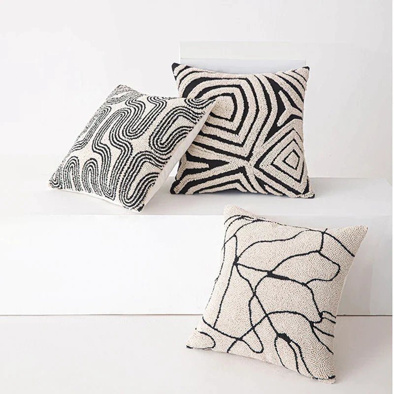 The Southern Atelier – Elegant Geometric Tufted Cushion Cover for Contemporary Living Spaces with Timeless Charm - The Southern AtelierSKU_1767876333176_718